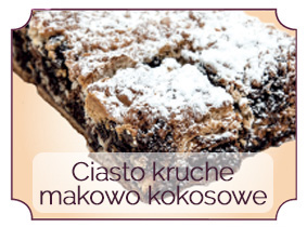 ciasto kruche makowo kokosowe